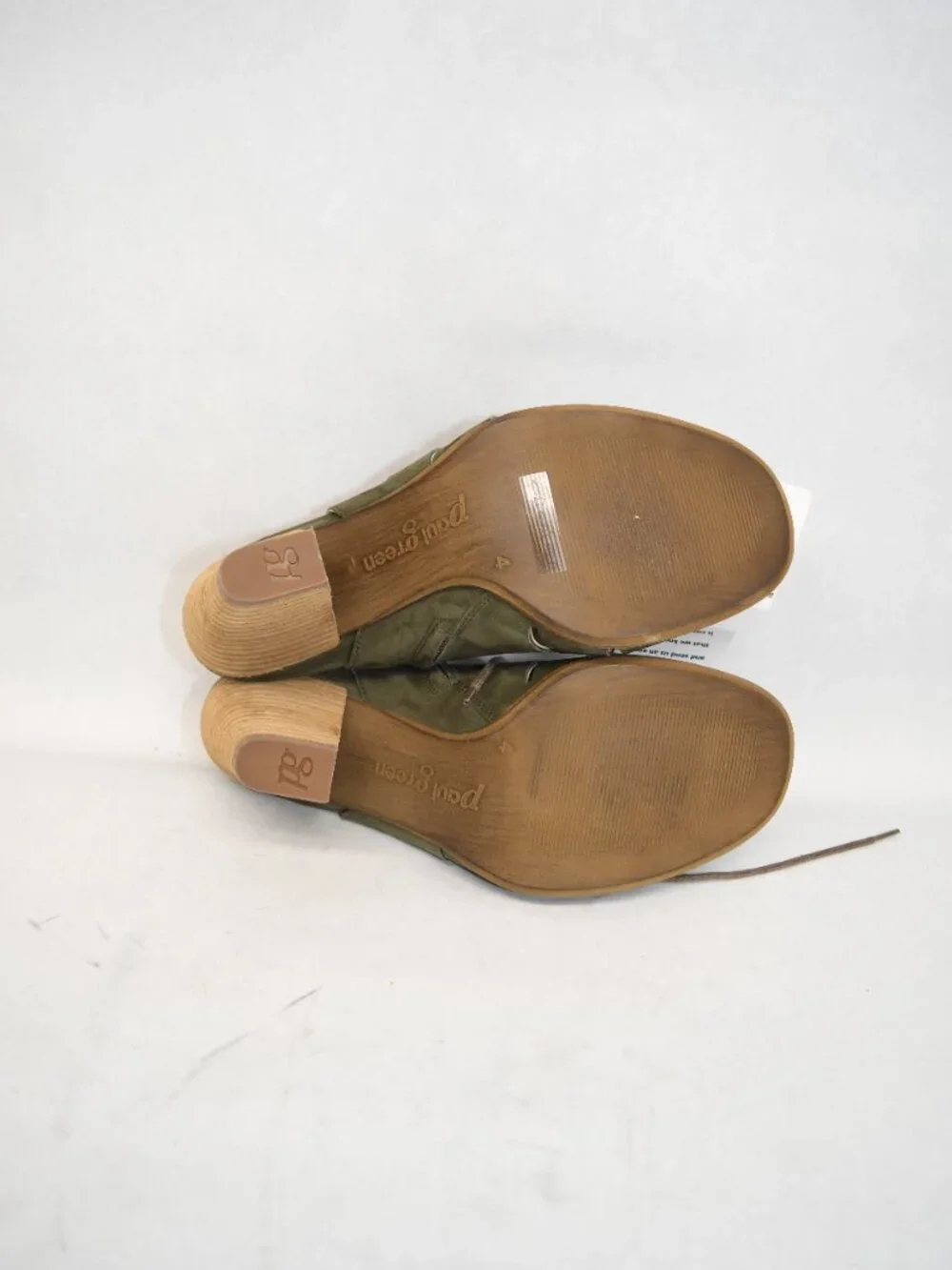 $400 PAUL GREEN  Cosmo Peep Sandal NUBUCK BOOTIE CAYANNE OLIVE 6.5 (RB)
